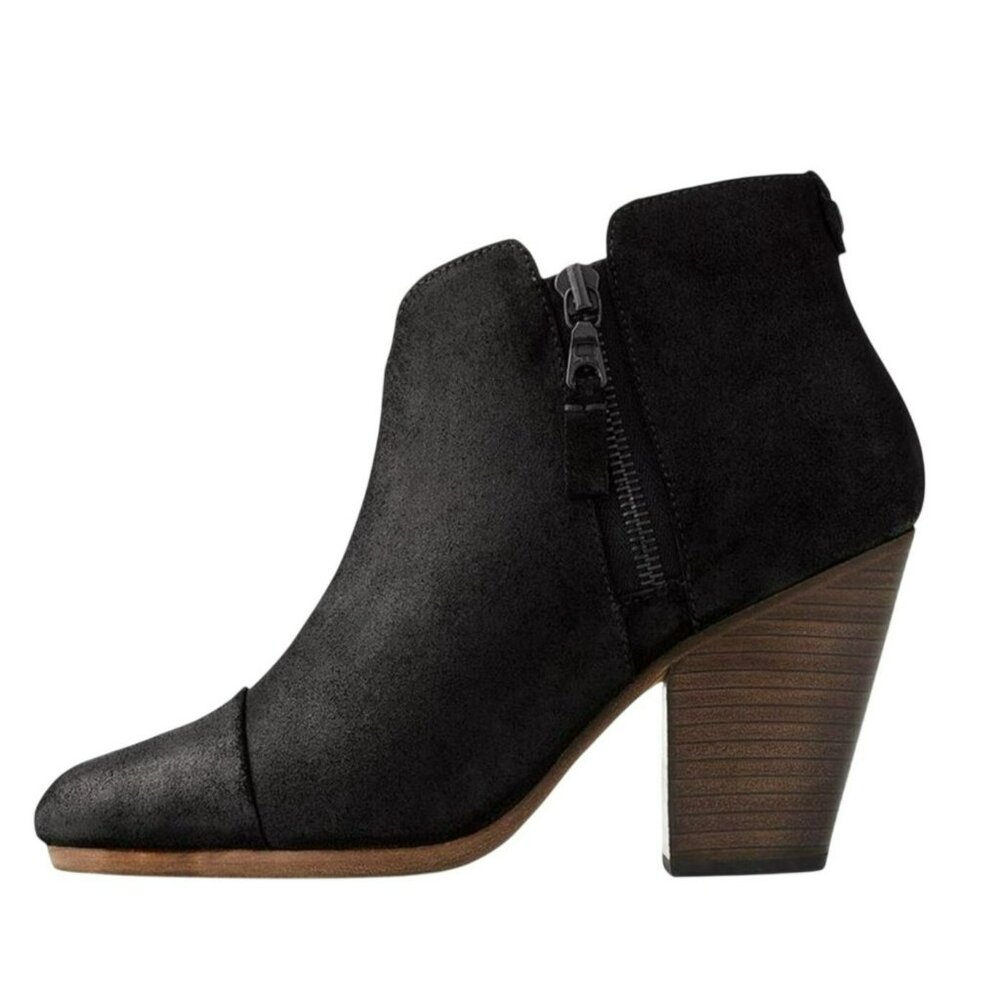 Rag & Bone Margot Suede Dual Zip Ankle Booties Womens 8.5-9 Made In Italy